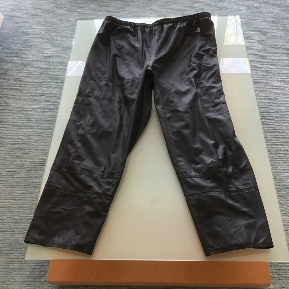 Carhartt Work Flex Waterproof B204 BLK Black Snap Adjustable‎ Pants 2X 2XL